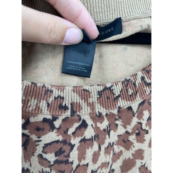 Marc By Marc Jacobs Womens Brown Animal Print Pull Over Top Shirt Small - Picture 7 of 12